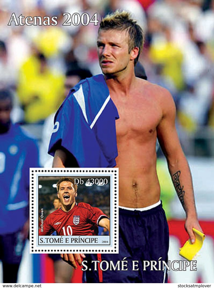 Sao  Tome 2004 Athens 2004  Olympic Games   (Michael Owen & David Beckham) - Sao Tome And Principe