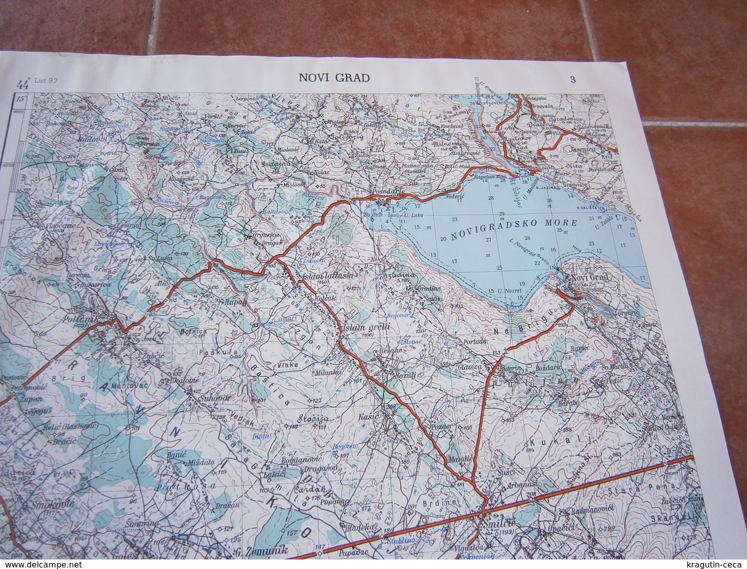 1959 NOVI GRAD CROATIA JNA YUGOSLAVIA ARMY MAP MILITARY CHART PLAN ZEMUNIK SKABRNJE PRKOS GOLOVAC DEBELJAK DUBRAVA LIŠAN