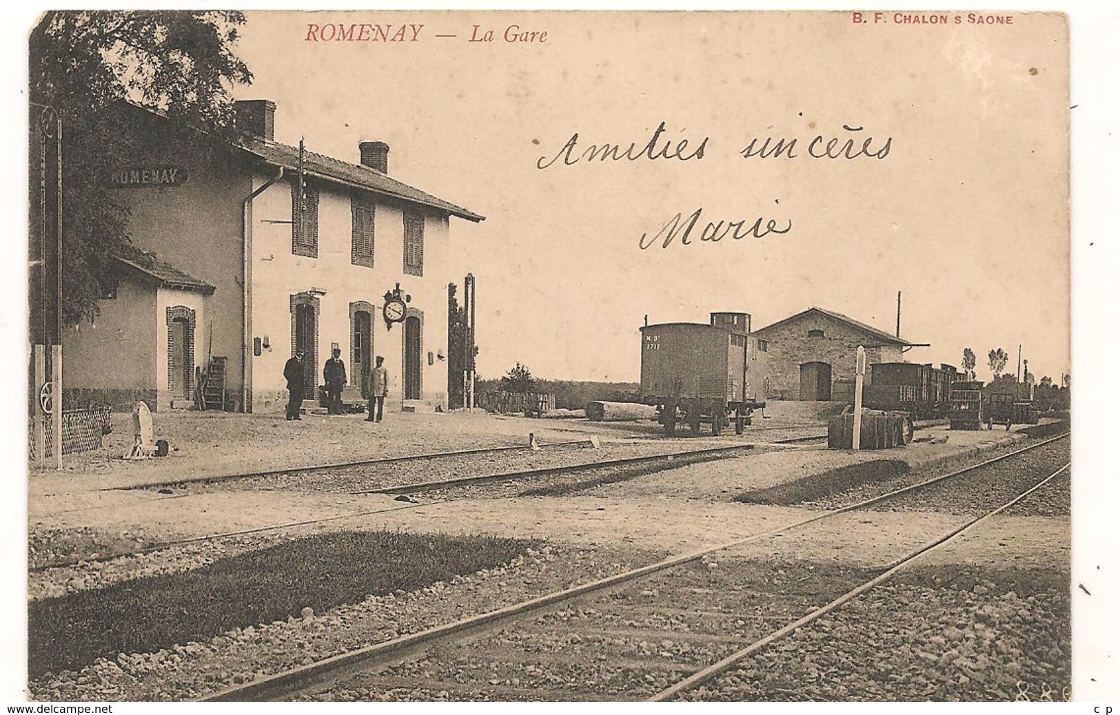 Romenay - La Gare -  CPA° - Autres & Non Classés