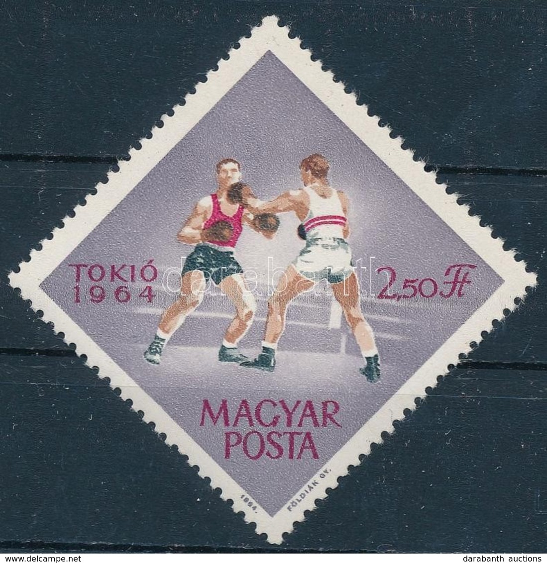 ** 1964 Tokiói Olimpia 2.50Ft Arany Színnyomat (olimpiai Karikák) Nélkül / Mi 2039, Gold Colour (olympic Rings) Omitted. - Autres & Non Classés