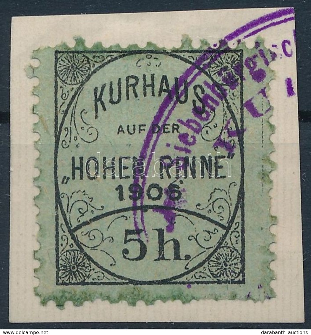 1906 Hohe Rinne V. 5h Fogazott Bélyeg Levélkivágáson - Altri & Non Classificati