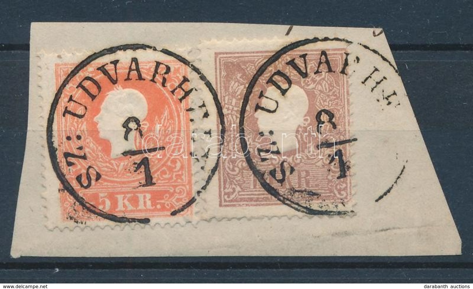 1858 5kr + 10kr Kivágáson 'SZ: UDVARHELY' - Altri & Non Classificati