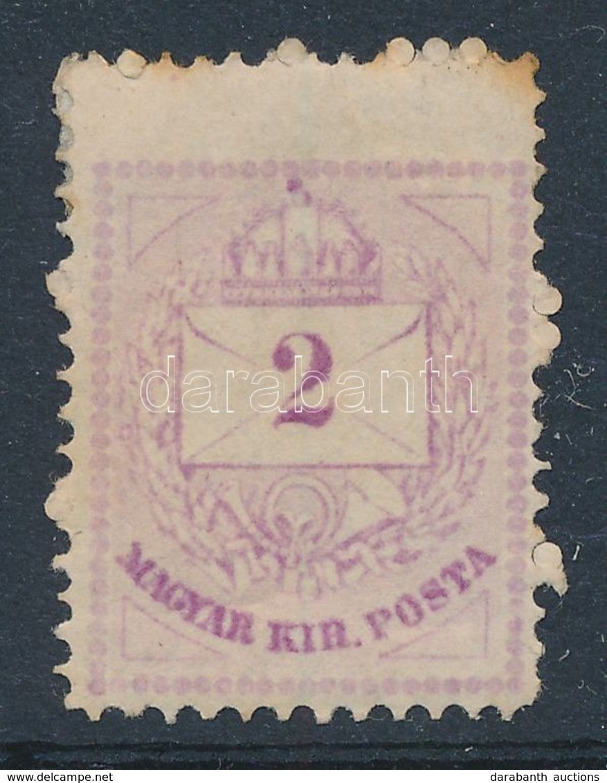 * 1874 2kr Extrém Magasra Fogazva (rozsda / Stain) - Altri & Non Classificati