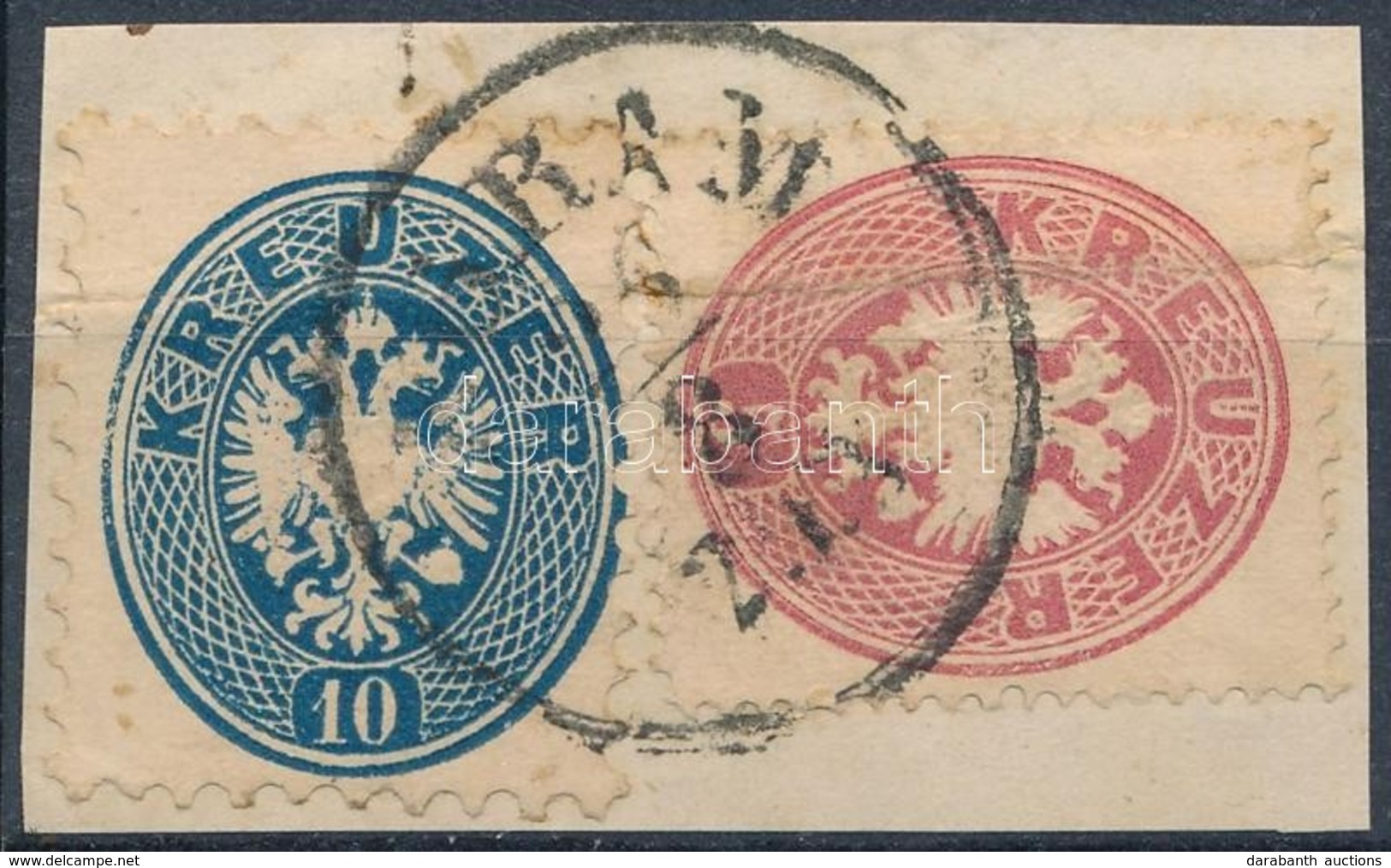 1863 5kr + 1864 10kr Vegyes Bérmentesítés / Mixed Franking 'AGRAM' - Altri & Non Classificati