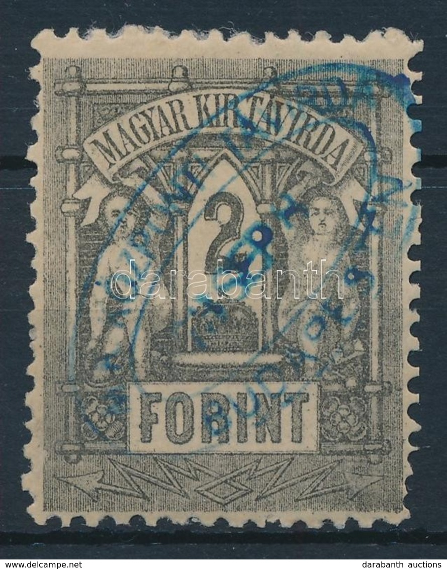 O 1873 Kőnyomat Távírda 2Ft Kék Bélyegzéssel - Autres & Non Classés