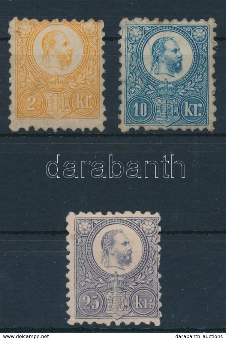 (*) O 1871 Réznyomat 2kr, 10kr, 25kr - Autres & Non Classés