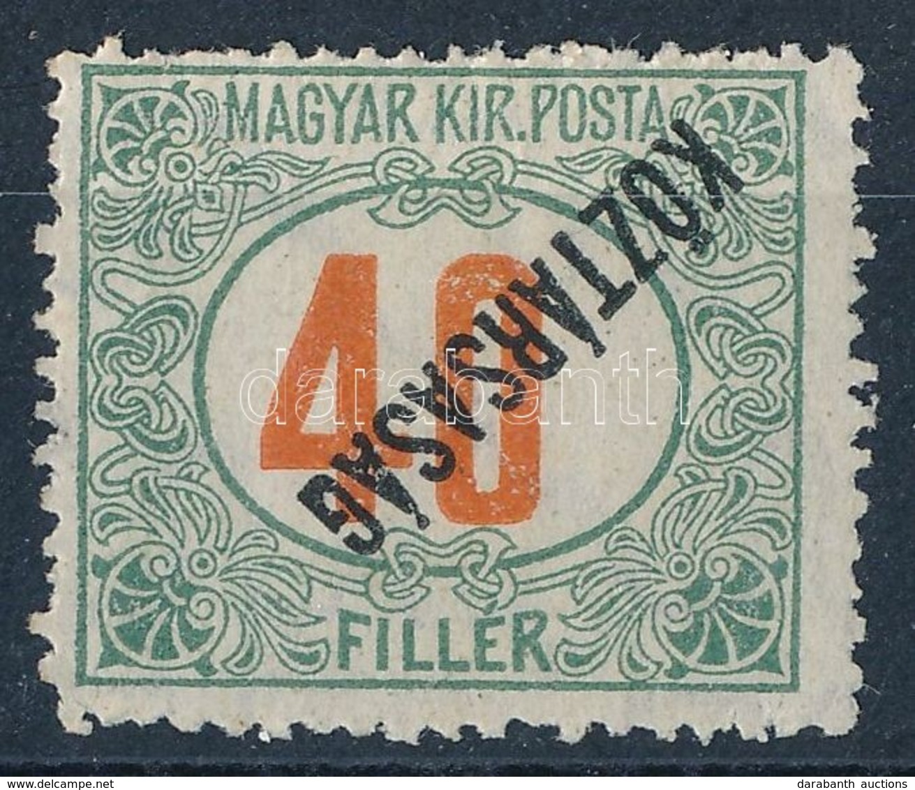 * 1919 Portó 40f Fordított Köztársaság Felülnyomással - Autres & Non Classés