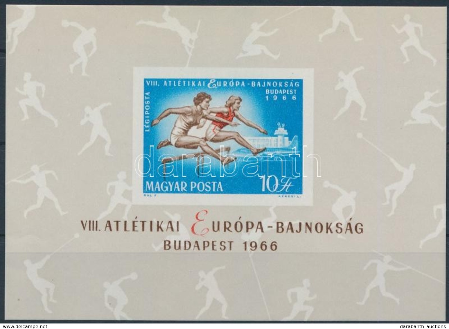 ** 1966 Atlétikai Európa-Bajnokság Vágott Blokk (4.000) - Altri & Non Classificati