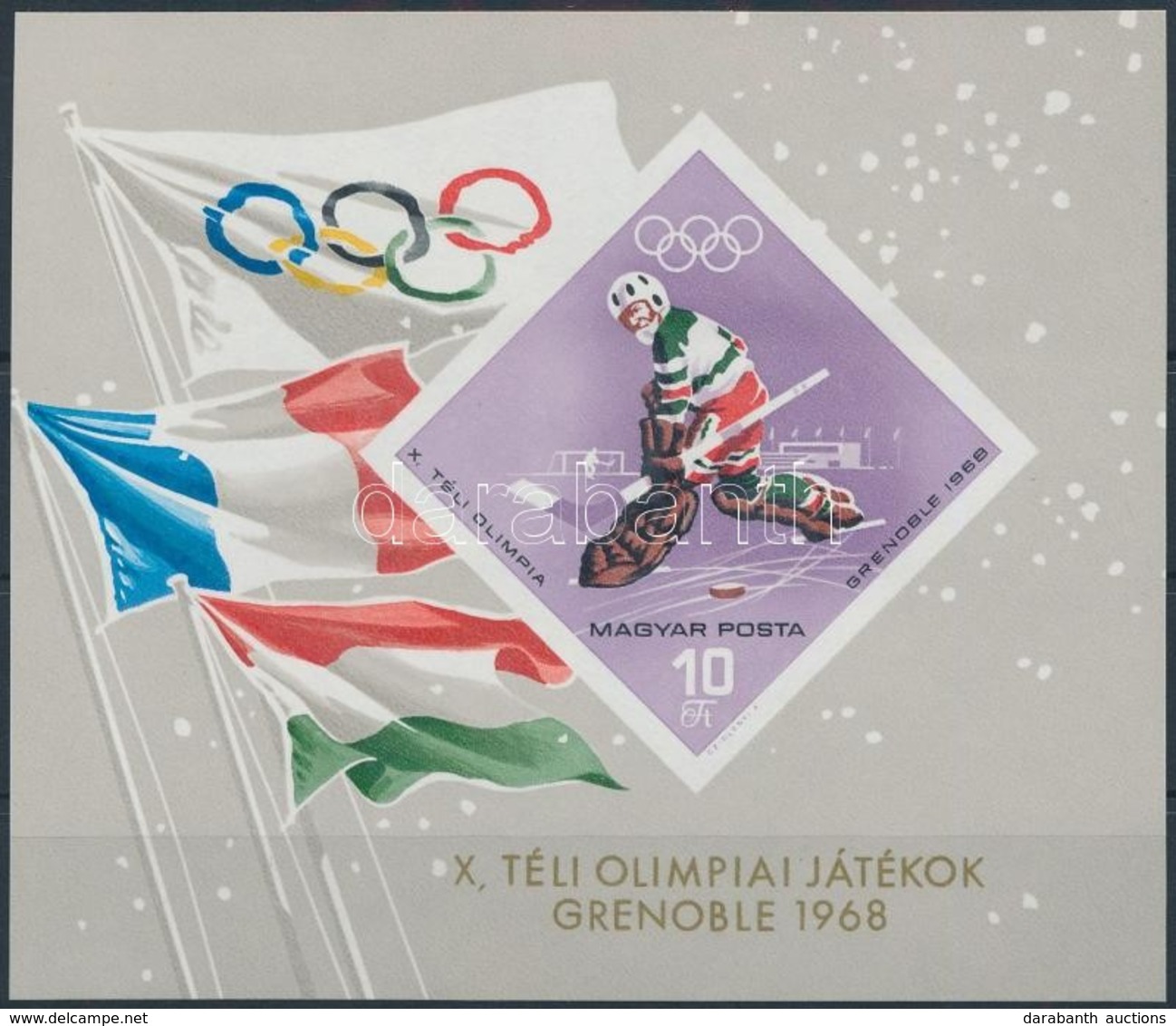 ** 1967 Téli Olimpia (III.) - Grenoble Vágott Blokk (3.500) - Autres & Non Classés