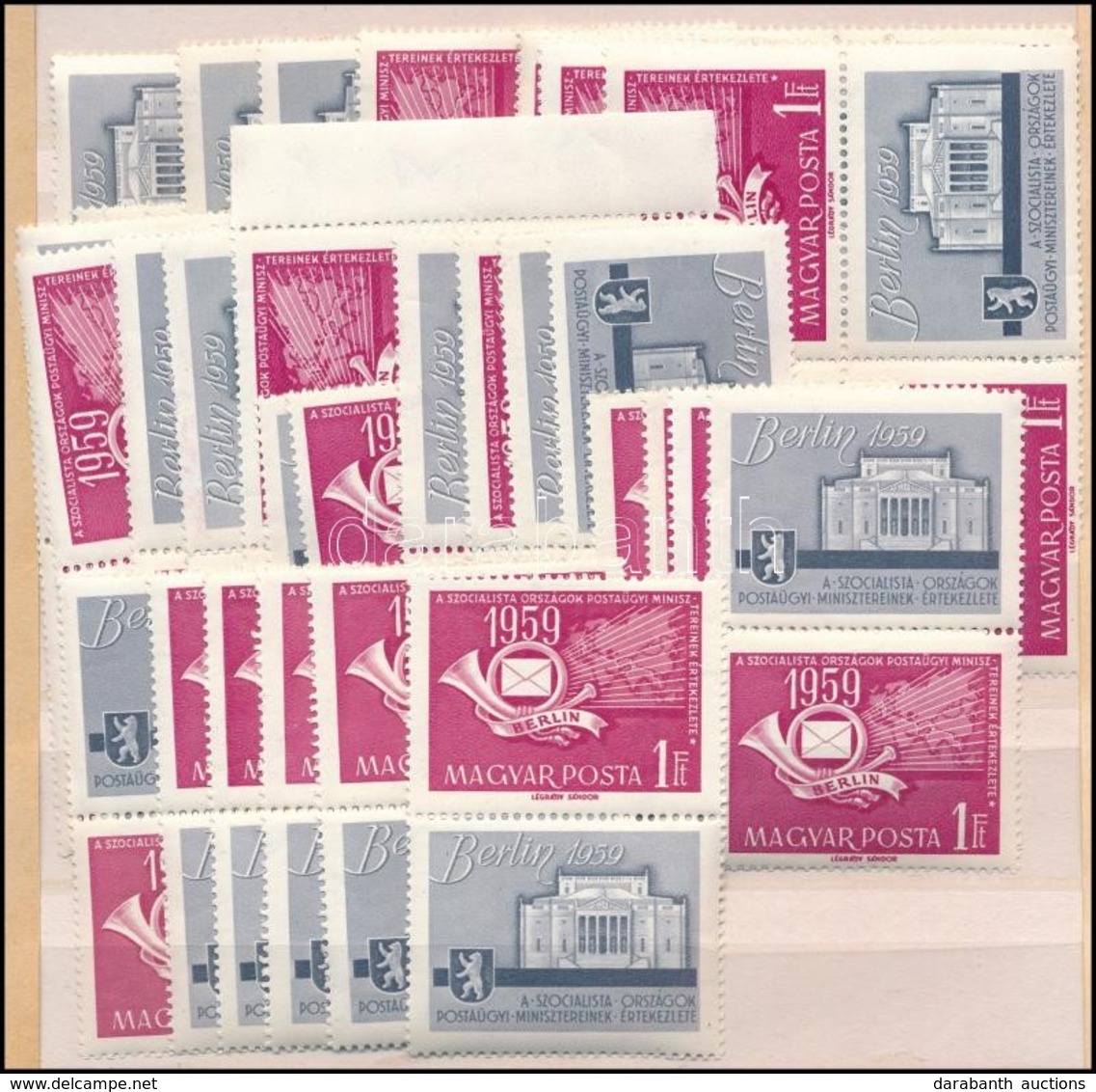 ** 1959 13 Db FIP Szelvényes Bélyeg + 50 Db Postaügyi Miniszterek  (20.400) - Sonstige & Ohne Zuordnung