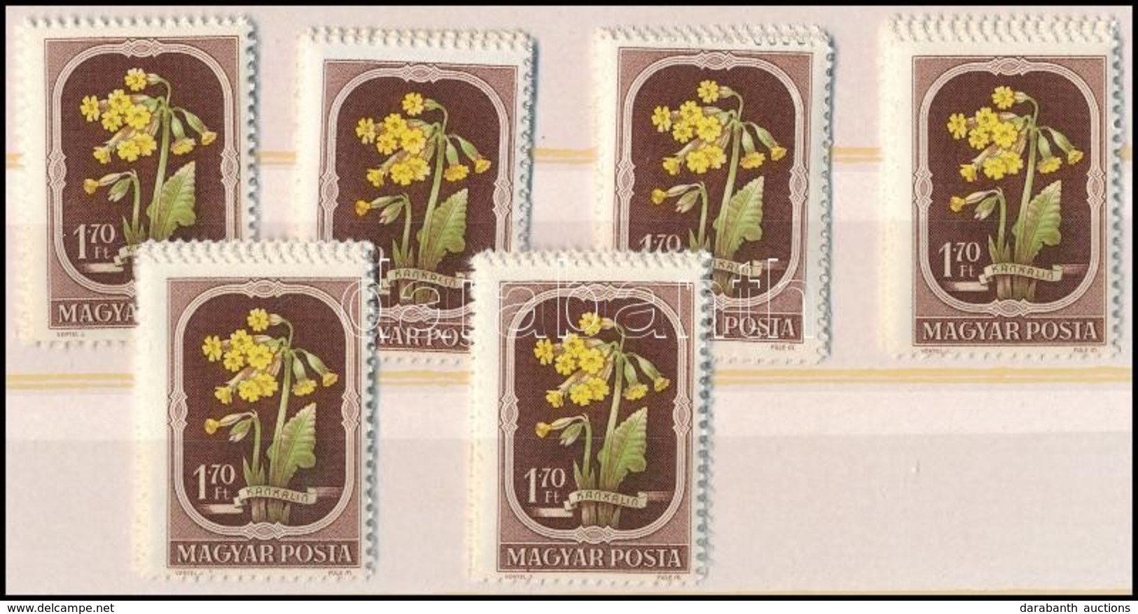 ** 1951 6 Db Virág (II.)  Sor  (10.200) - Altri & Non Classificati