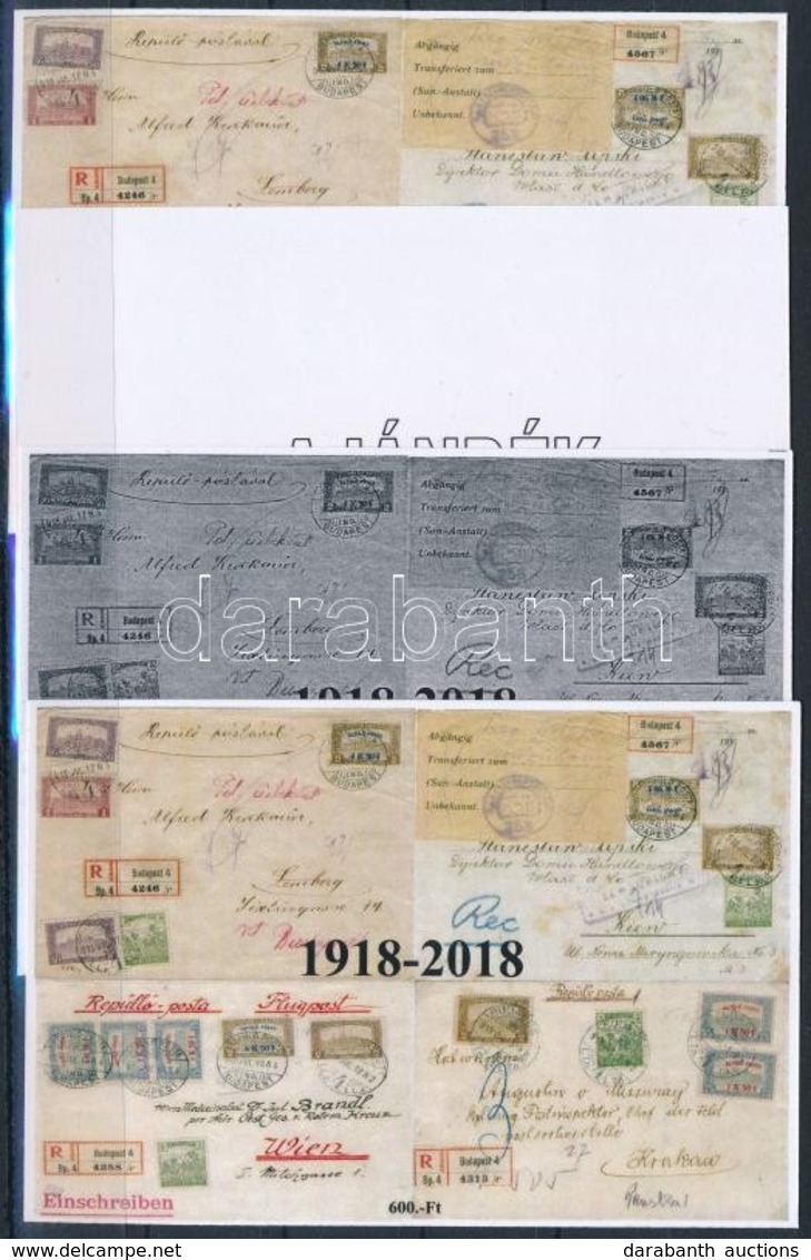 ** 2018/03 1918-as Légiposta 4 Db-os Emlékív Garnitúra (28.000) - Autres & Non Classés