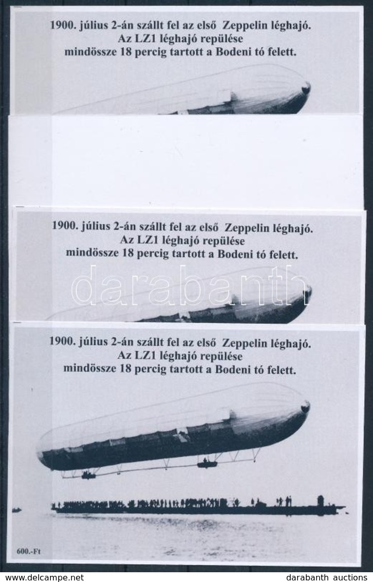 ** 2018/12 Zeppelin 4 Db-os Emlékív Garnitúra (28.000) - Autres & Non Classés