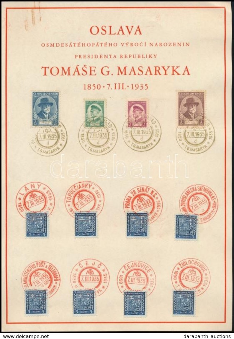 Csehszlovákia 1935 - Autres & Non Classés