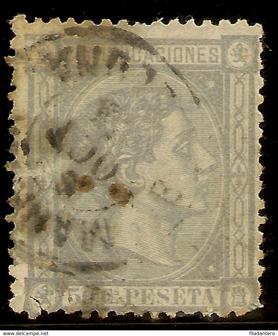 España Edifil 168 (º)  50 Céntimos Lila  Alfonso XII   1875   NL1547 - Used Stamps