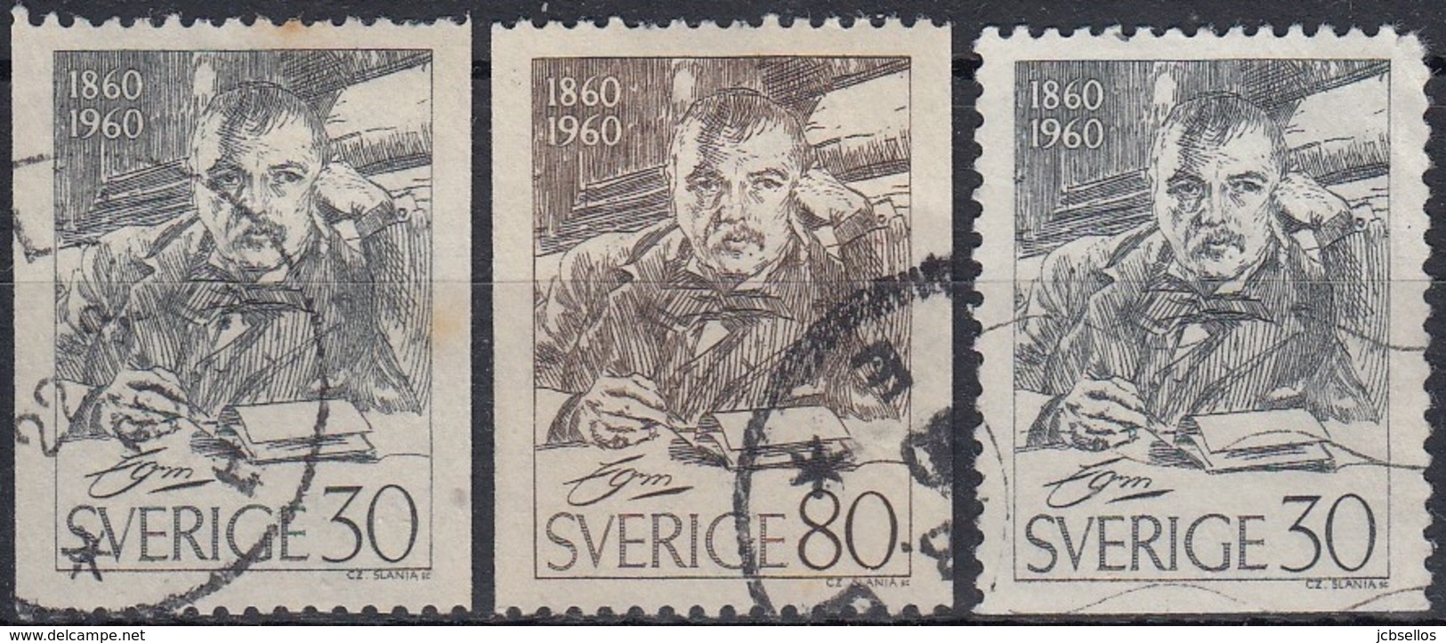 SUECIA 1960 Nº 446/447 + 446a USADO - Usados