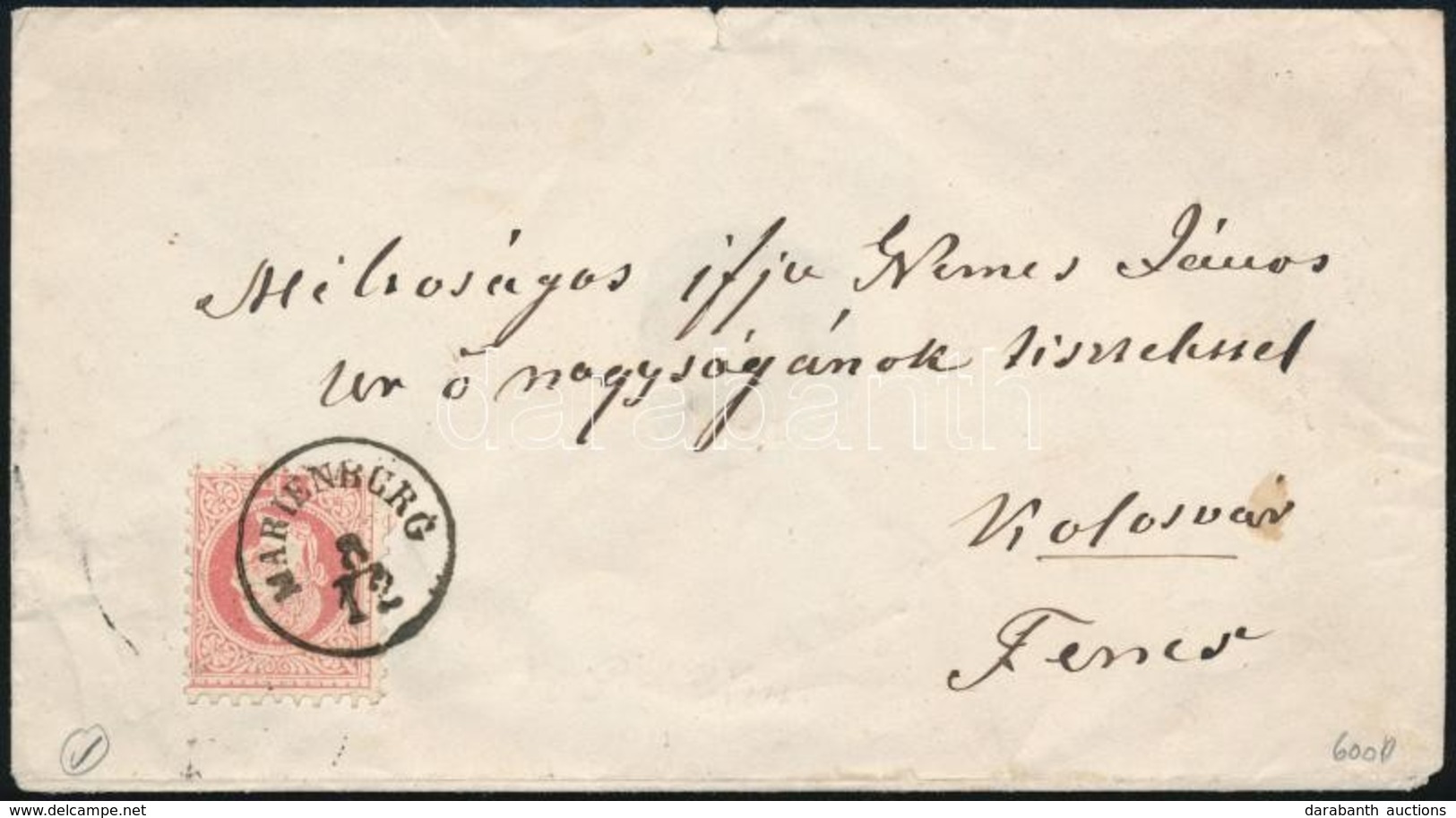 1867 5kr Levélen 'MARIENBURG' - Kolosvár - Autres & Non Classés