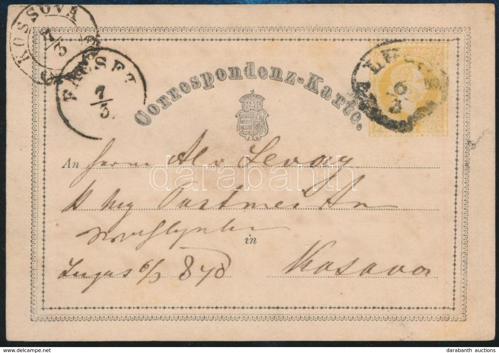 1870 Díjjegyes Levelezőlap / PS-card 'LU(GO)S' - 'FACSET' (Gudlin 150 P) - 'KOSSOVA' (Gudlin 500 P) - Altri & Non Classificati