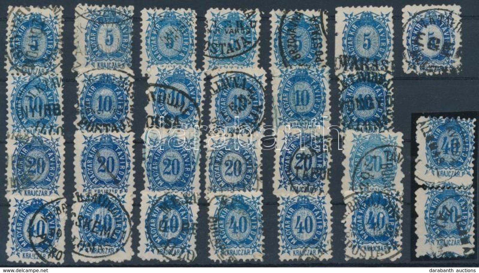 O 1873 27 Db Kőnyomású Bélyeg(204.000)  / 27 Telegraph Stamps Ex Mi 1-5 - Altri & Non Classificati