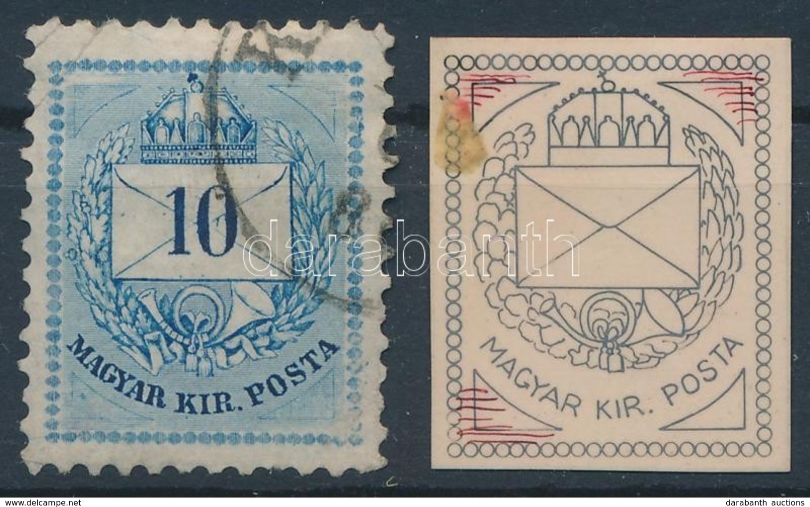 O 1874 10kr 11 1/2 Fogazással, Vésésjavítással (ex Visnya) - Altri & Non Classificati