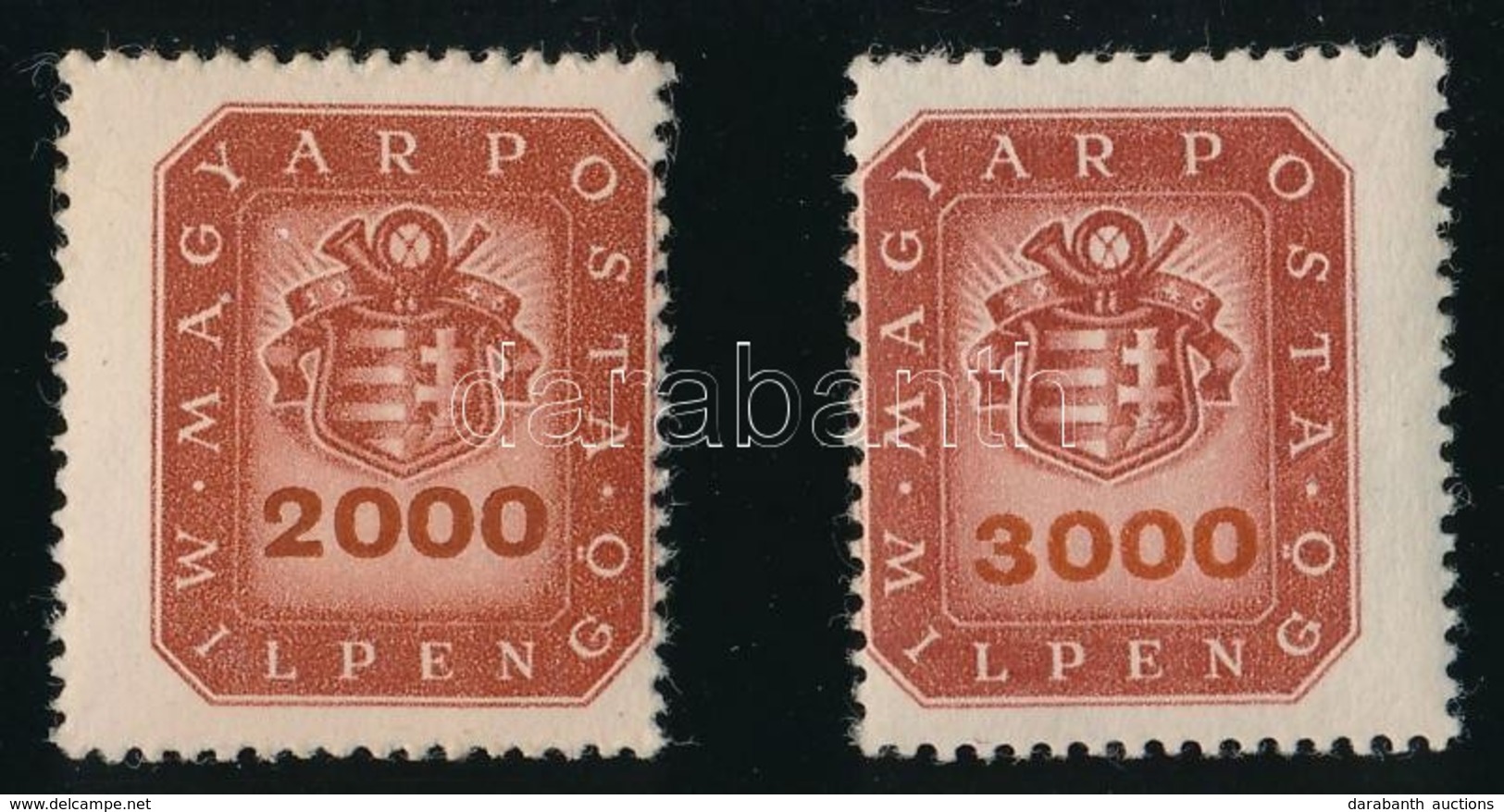 ** 1946 Milpengős 2000 + 3000 MP Erősen Elfogazva - Andere & Zonder Classificatie