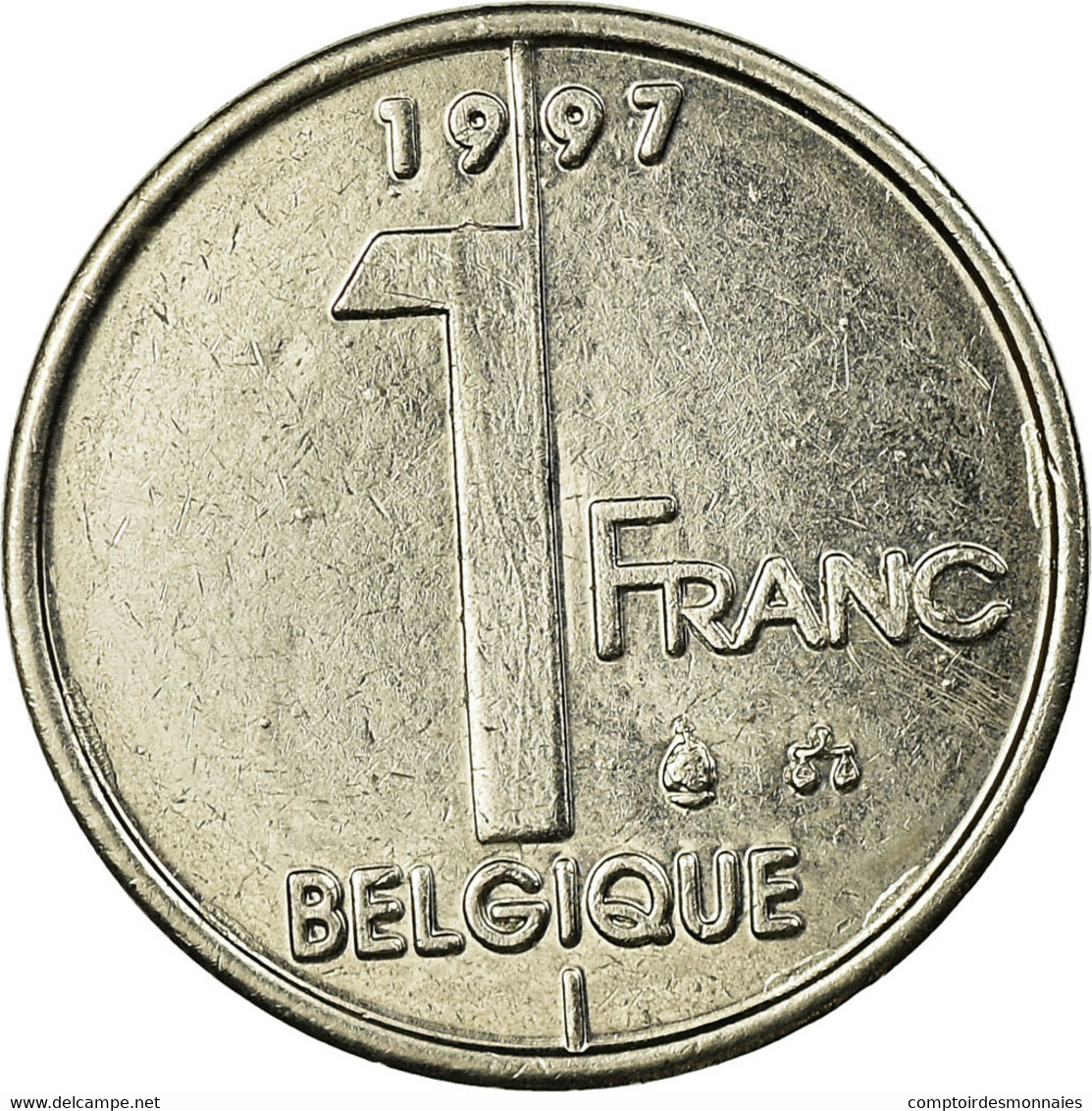 Monnaie, Belgique, Albert II, Franc, 1997, Bruxelles, TTB, Nickel Plated Iron - 50 Cents