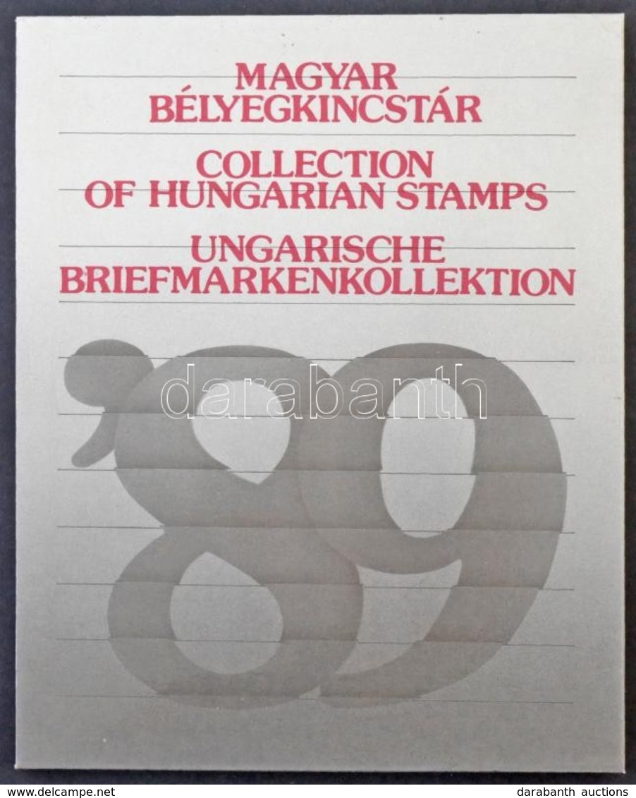 ** 1989 Magyar Bélyegkincstár, Benne Pro Philatelia Blokk Fekete 3 Mm-es Sorszámmal (10.000) - Otros & Sin Clasificación