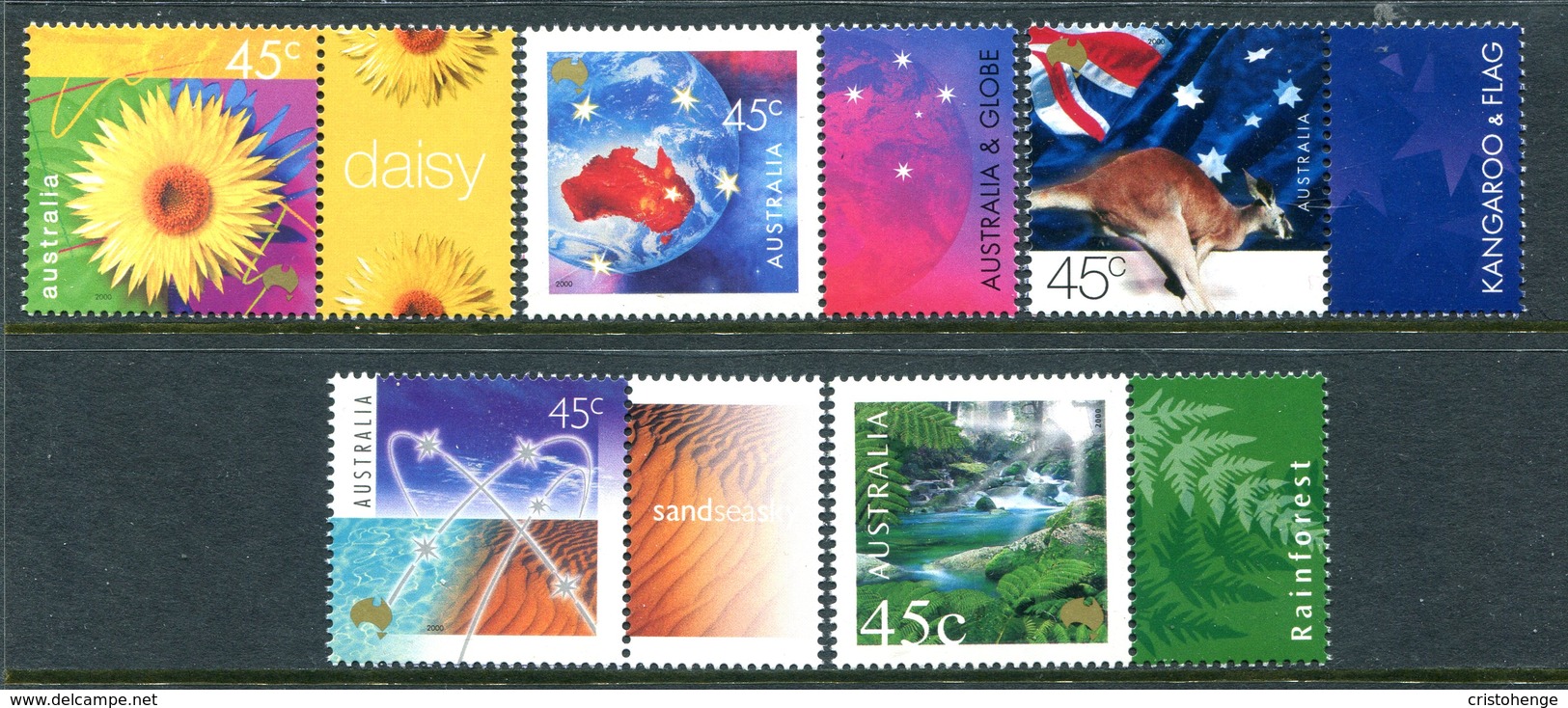 Australia 2000 Nature & Nation Greetings Stamps Set MNH (SG 1972-1976) - Mint Stamps