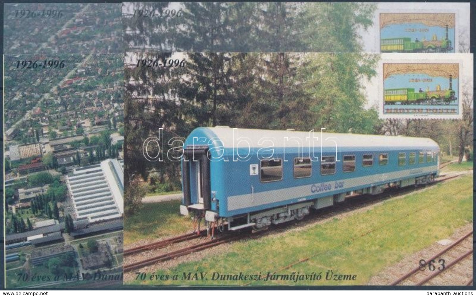 ** 2001/7a+8a+7b+8b MÁV 4 Klf Emlékív Azonos Sorszámmal (7.000) - Altri & Non Classificati