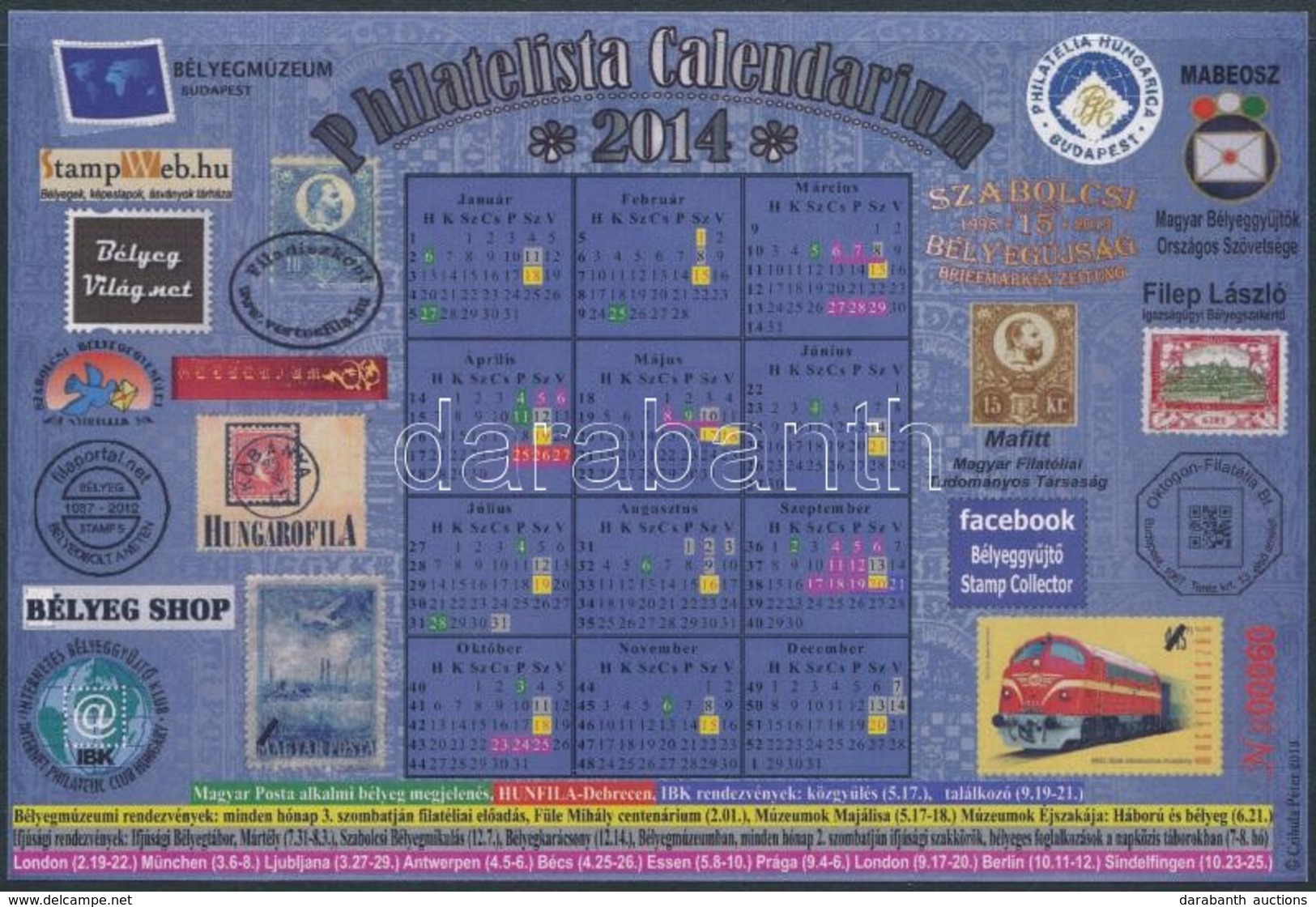 ** 2014 Philatelista Calendárium 2014 Emlékív - Altri & Non Classificati