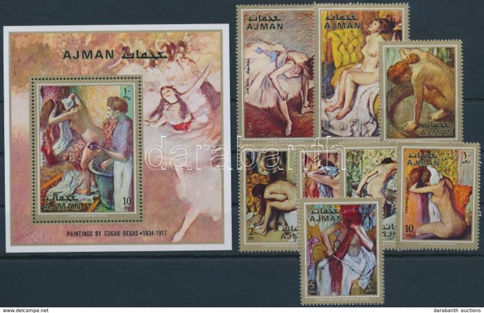 ** 1971 Festmények Sor + Blokk,
Paintings Set + Block
Mi 835-842 + Mi 276 - Altri & Non Classificati