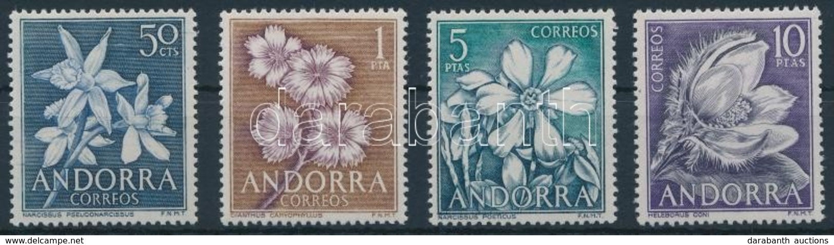 ** 1966 Virág Sor,
Flowers Set
Mi 67-70 - Altri & Non Classificati