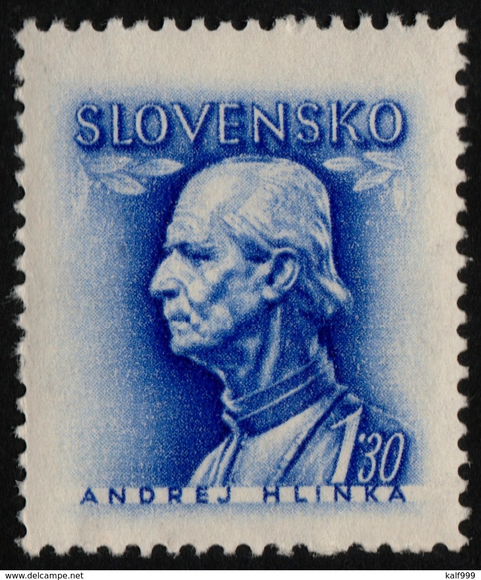 ~~~ Slovakia 1943 - Andrej Hlinka - WM 1 , Perf 14 - Mi. 111 Y  ** MNH OG  ~~~ - Unused Stamps