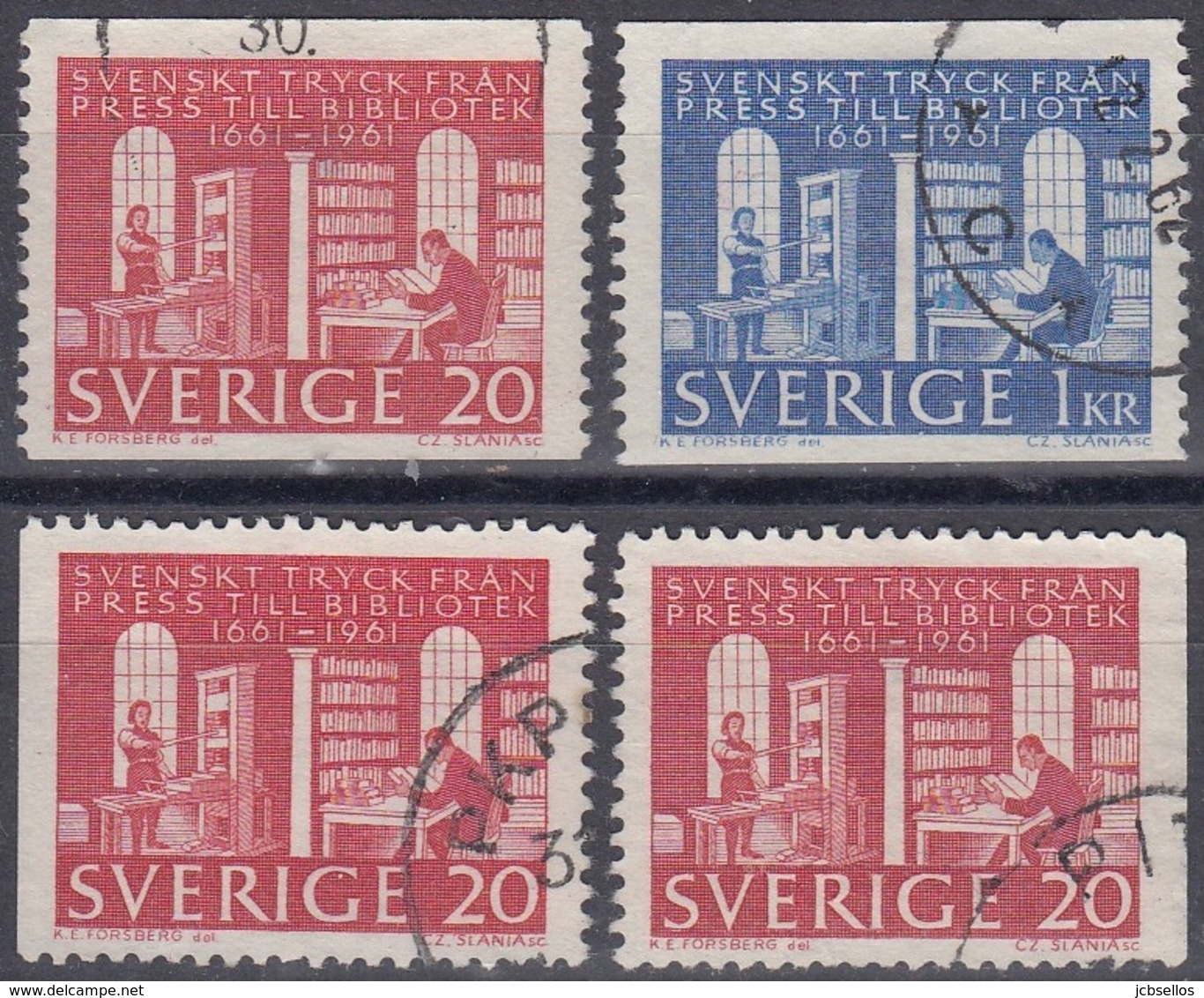 SUECIA 1961 Nº 486/487 + 487a X 2 USADO - Usados