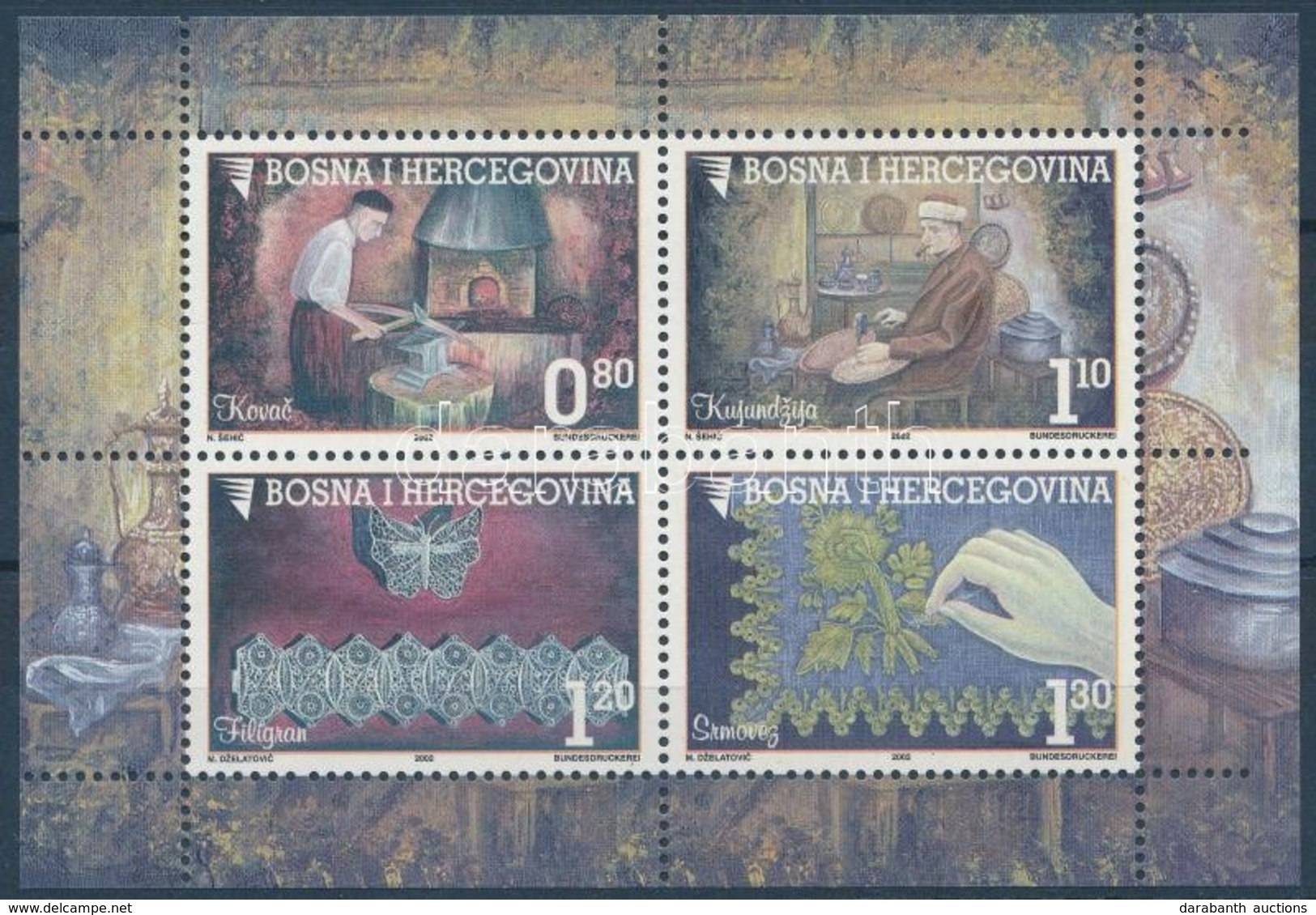 ** 2002 Kézművesség Blokk,
Handicraft Block
Mi 18 - Altri & Non Classificati