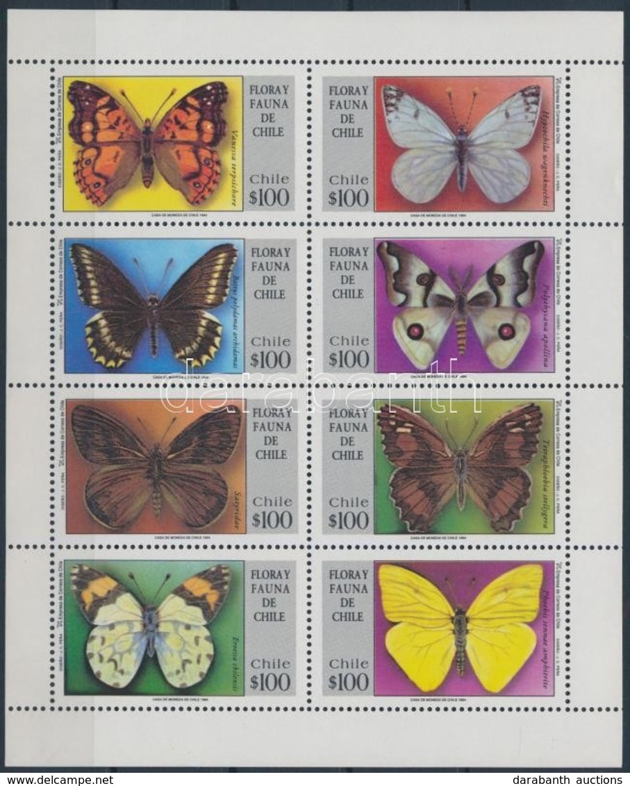 ** 1994 Lepkék Kisív,
Butterflies Mini Sheet
Mi 1612-1619 - Altri & Non Classificati