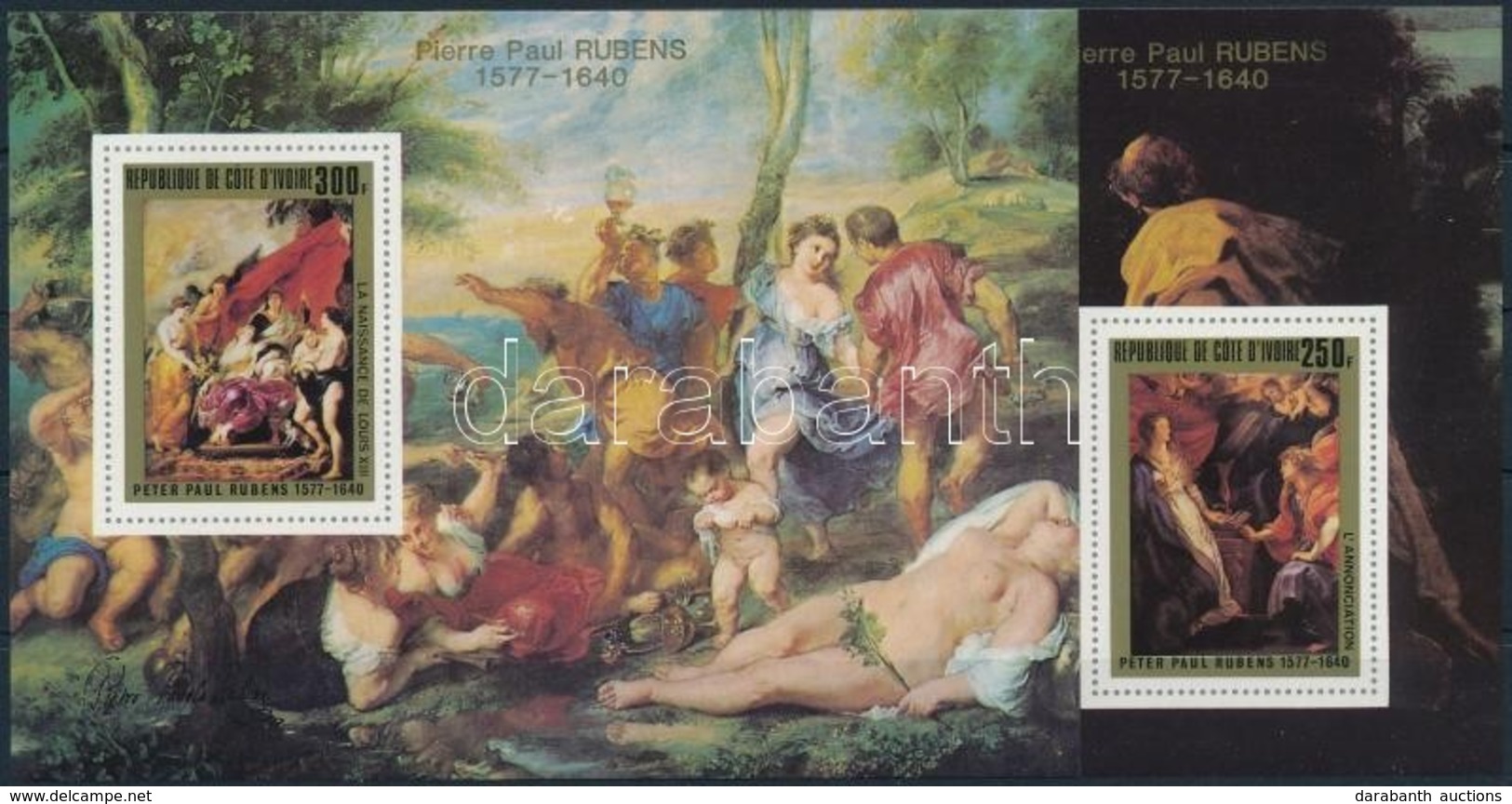 ** 1978 Rubens Festmények Sor Blokk Formában Mi 537-540 - Altri & Non Classificati