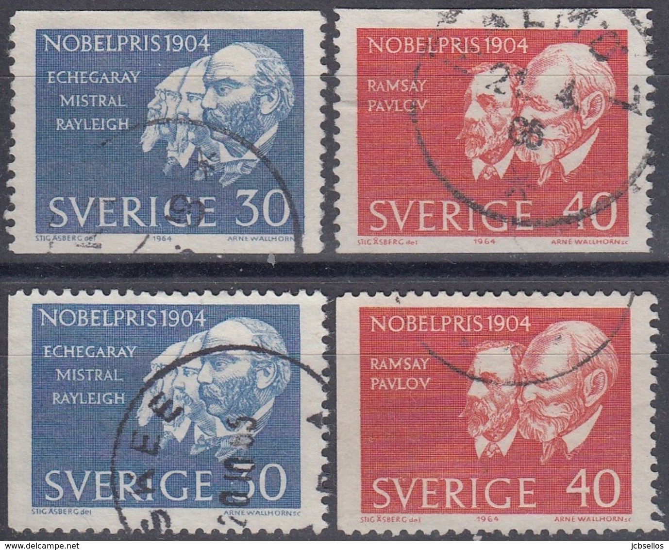 SUECIA 1964 Nº 518/19 + 518a/19a 2 USADO - Usados