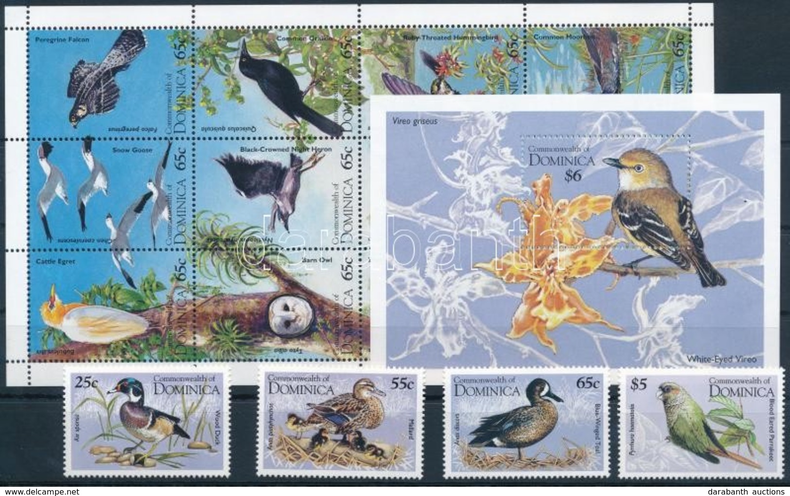 ** 1995 Madarak Sor + Sor Kisívben + Blokk,
Birds Set Set + Set In Mini Sheet + Block
Mi 1953-1956 + Mi 1957 -1968 + Mi  - Altri & Non Classificati