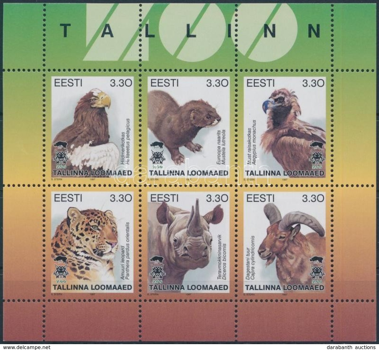 ** 1997 Állatok Kisív,
Animals Mini Sheet
Mi 294-299 - Altri & Non Classificati