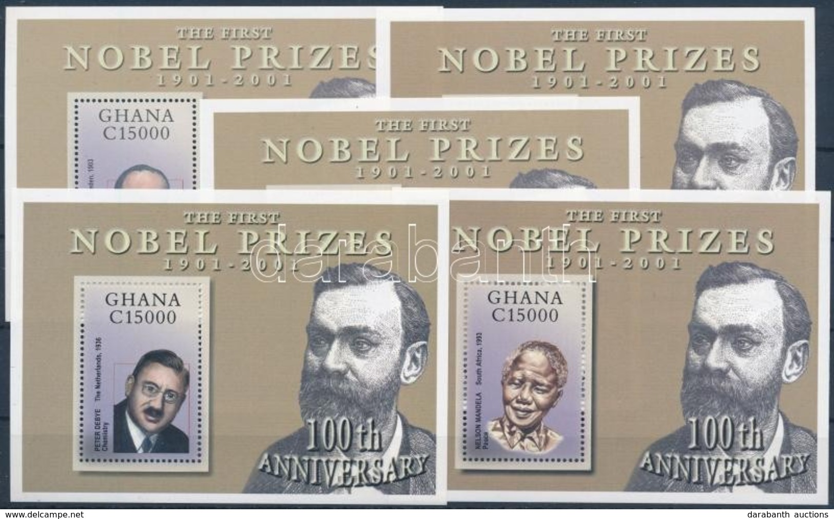 ** 2002 100 éves A Nobel-díj Kisívsor+blokksor HUNGARIKA (Oláh György Vegyész) Mi 3373-3390+424-428 - Autres & Non Classés