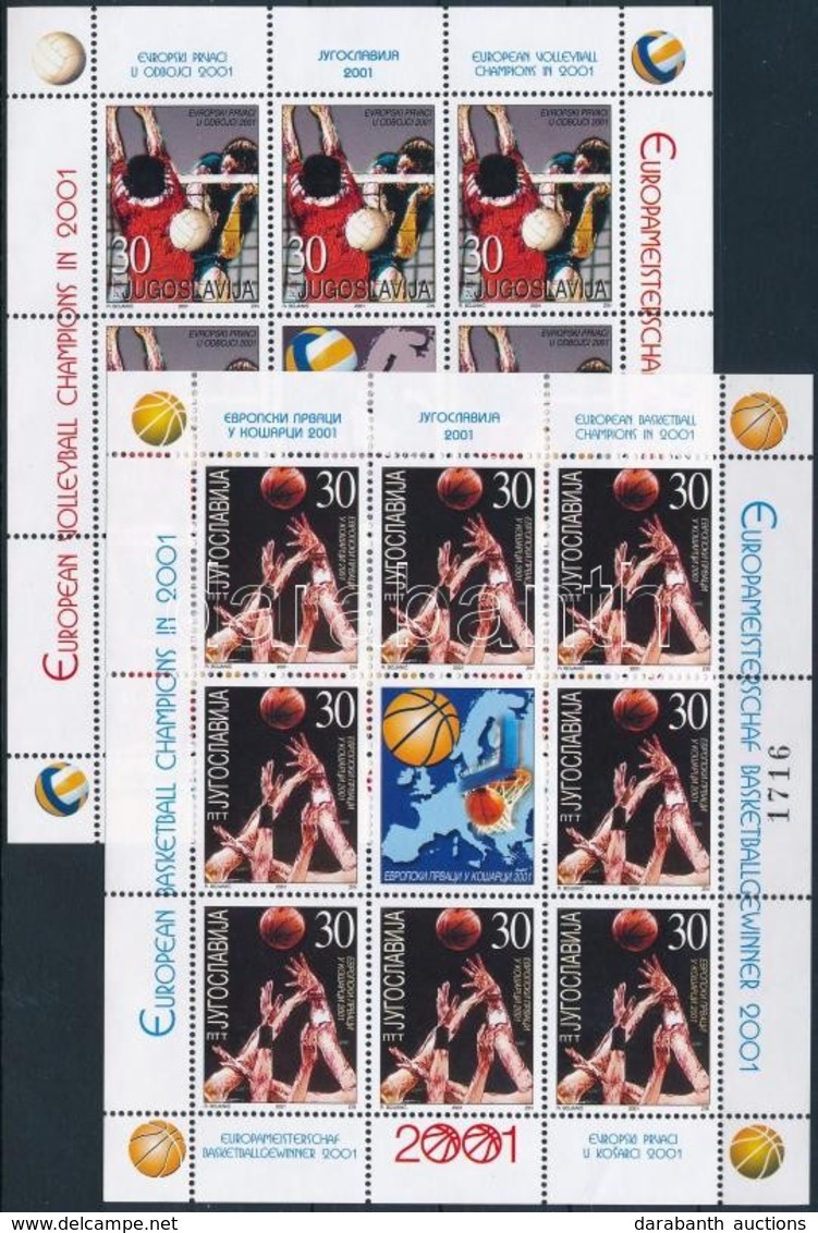 ** 2001 Kosár- és Röplabda EB Kisívsor Mi 3044-3045 - Altri & Non Classificati