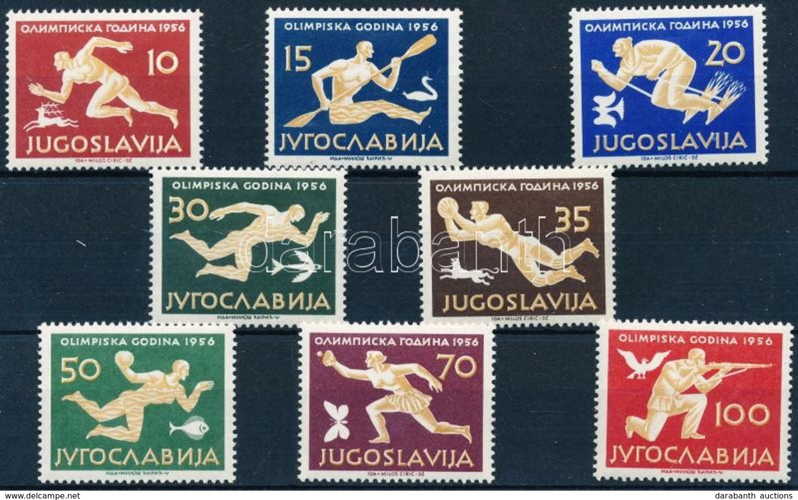 ** 1956 Nyári Olimpia, Melbourne Sor Mi 804-811 - Altri & Non Classificati