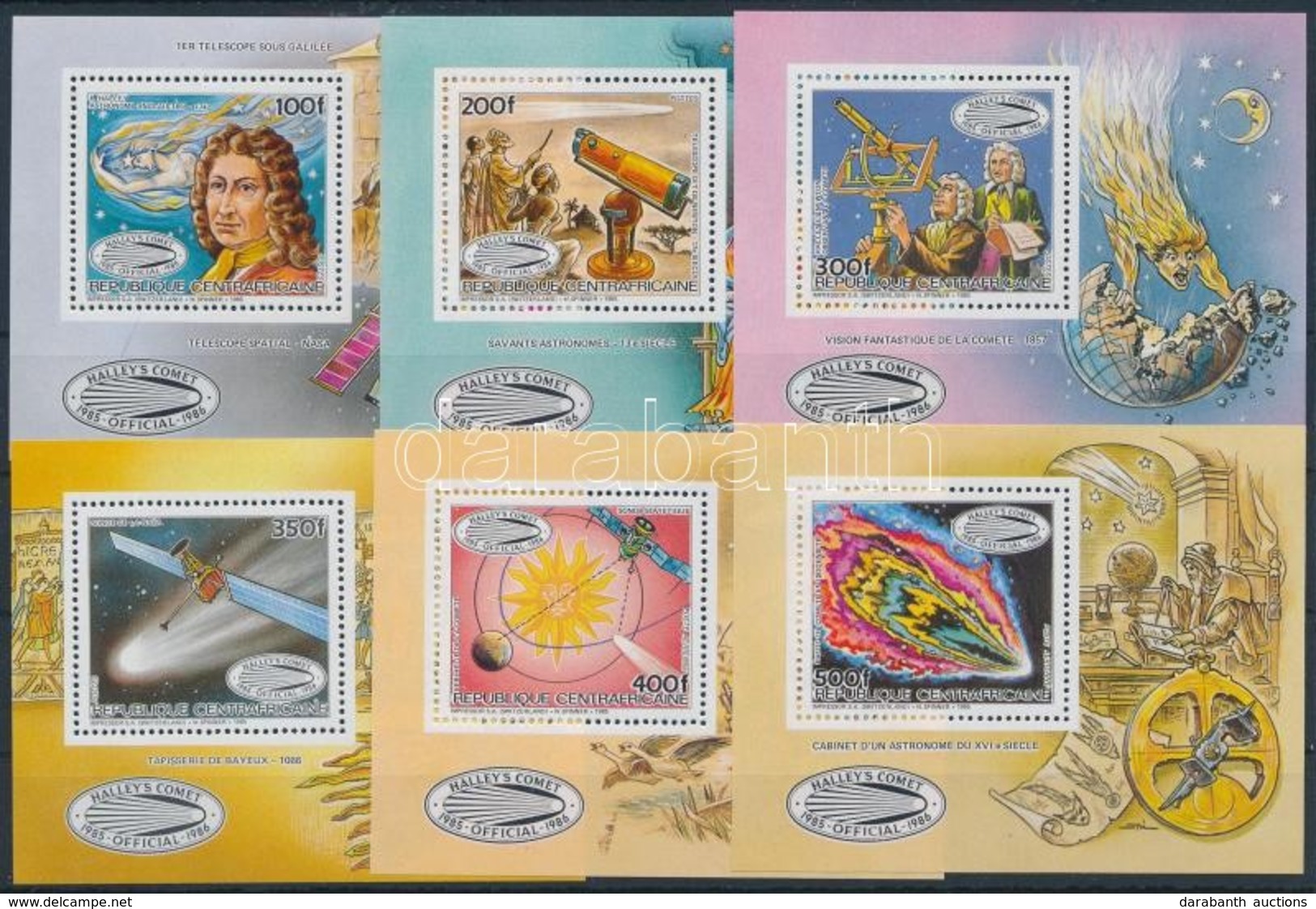 ** 1985 Halley-üstökös Sor Mi 1187-1192  + Fogazott és Vágott Blokksor Mi 358-363 - Altri & Non Classificati