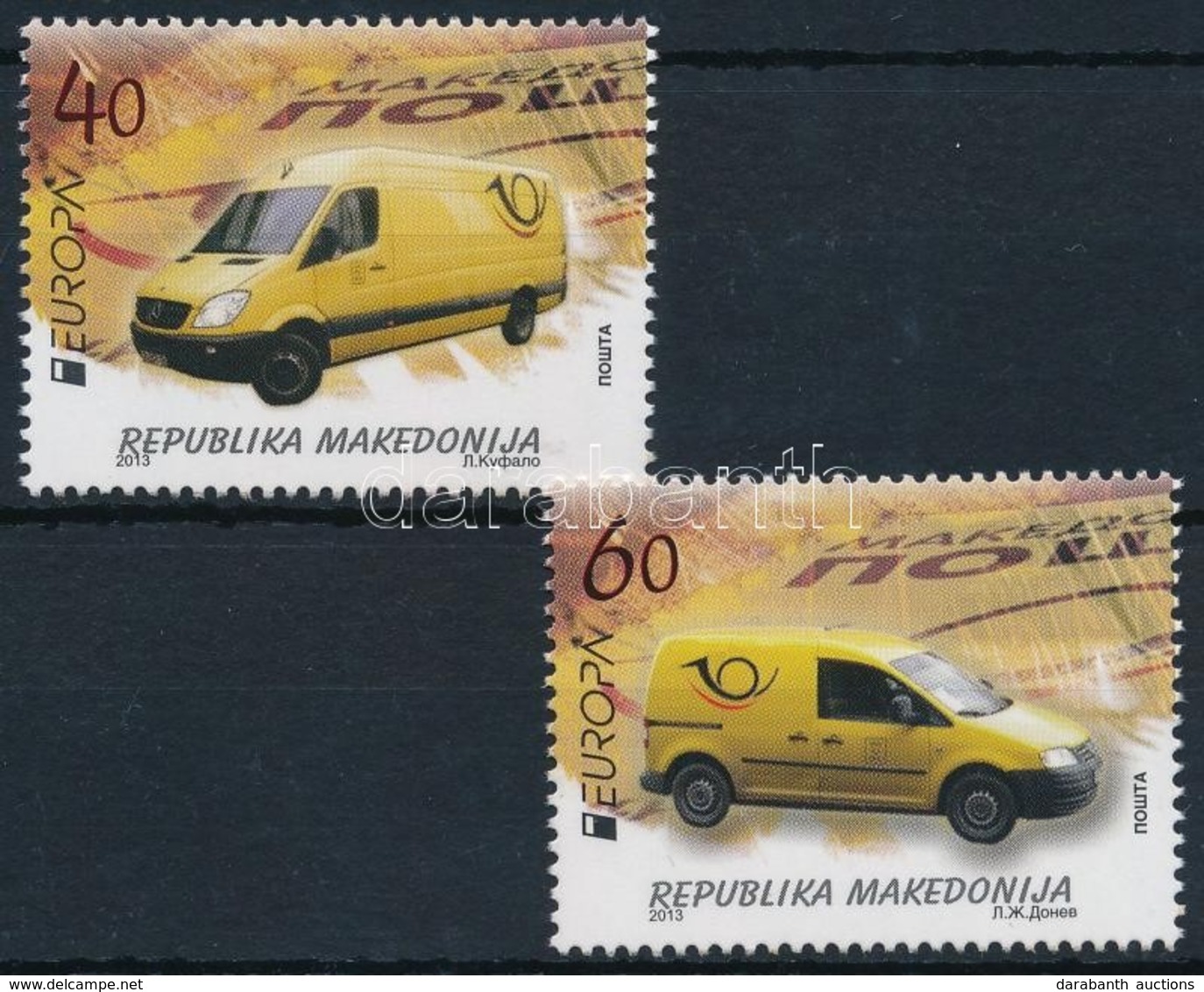 ** 2013 Postai Járművek Sor,
Postage Vehicles Set
Mi 656-657 - Andere & Zonder Classificatie