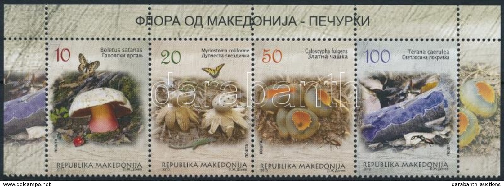 ** 2013 Gombák Sor ívsarki Négyescsík,
Mushrooms Set Corner Stripe Of 4
Mi 671-674 - Altri & Non Classificati