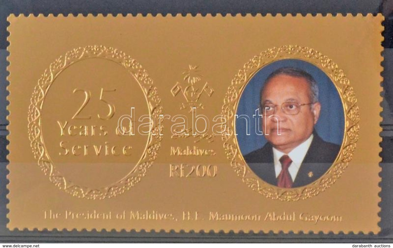 ** 2003 Az államfő Hivatalba Lépésének 25. évfordulója Aranyfóliás Bélyeg Mi 4170 - Autres & Non Classés
