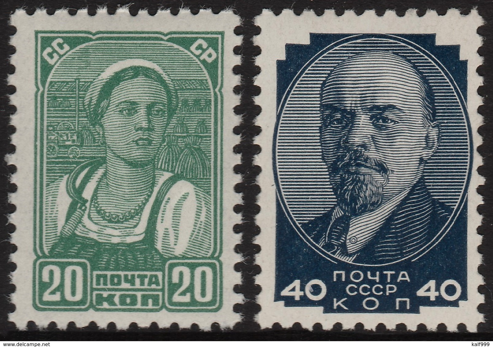 ~~~ Soviet Union Russia 1937/1938 - Definitives-  Perf 12:12½ - Mi. 578/579 A ** MNH OG  ~~~ - Ongebruikt