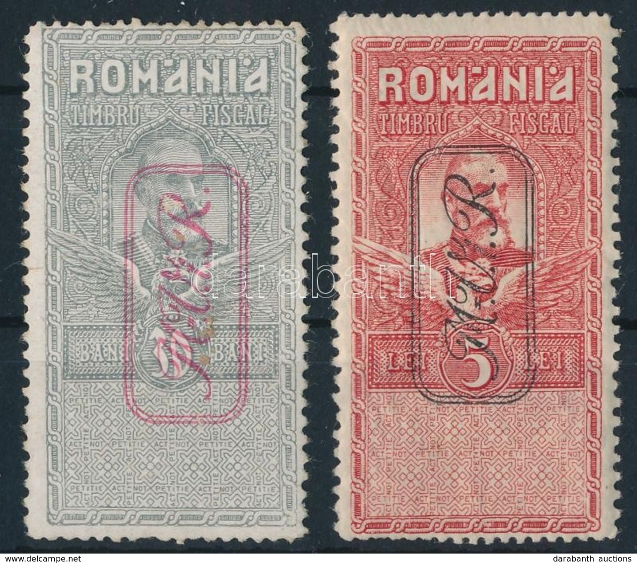 * Romania 1917 Kényszerfelár Mi V-VI (foghibák) - Andere & Zonder Classificatie