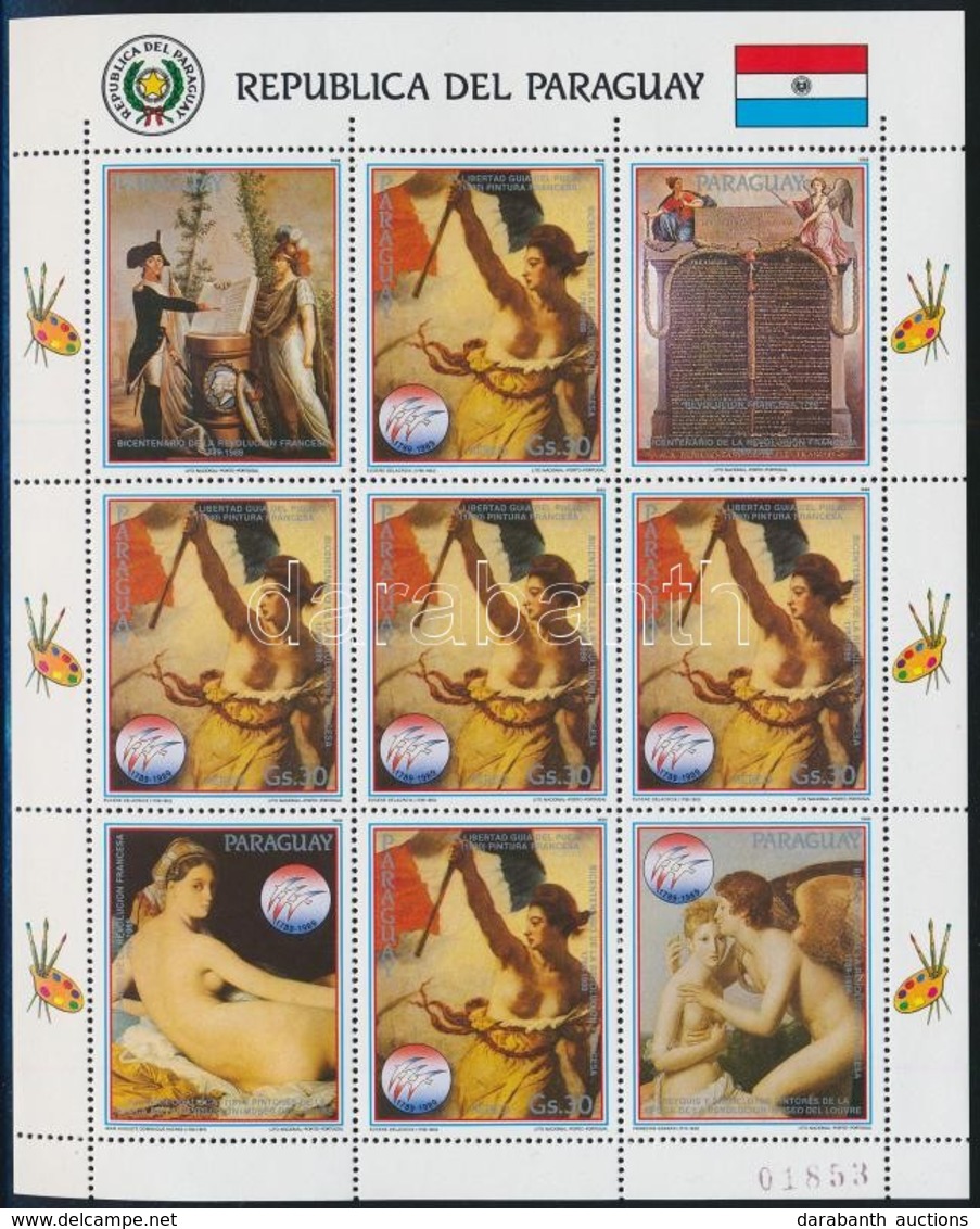 ** 1989 Forradalom, Festmény Kisív,
Revolution, Painting Minisheet
Mi 4349 - Autres & Non Classés